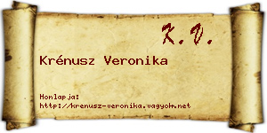Krénusz Veronika névjegykártya