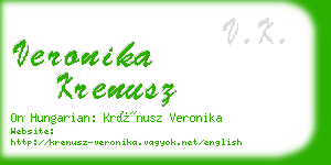 veronika krenusz business card